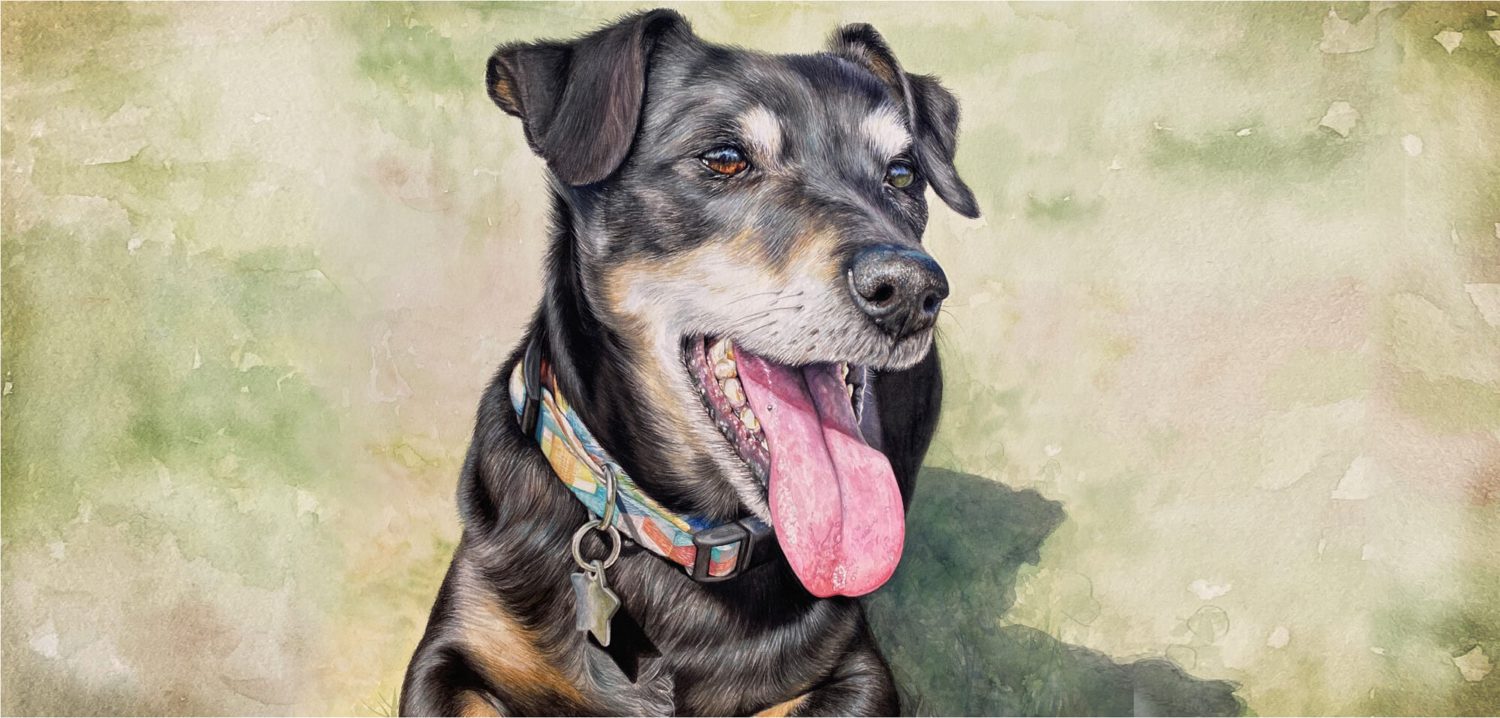 A finished portrait by Jude Peace