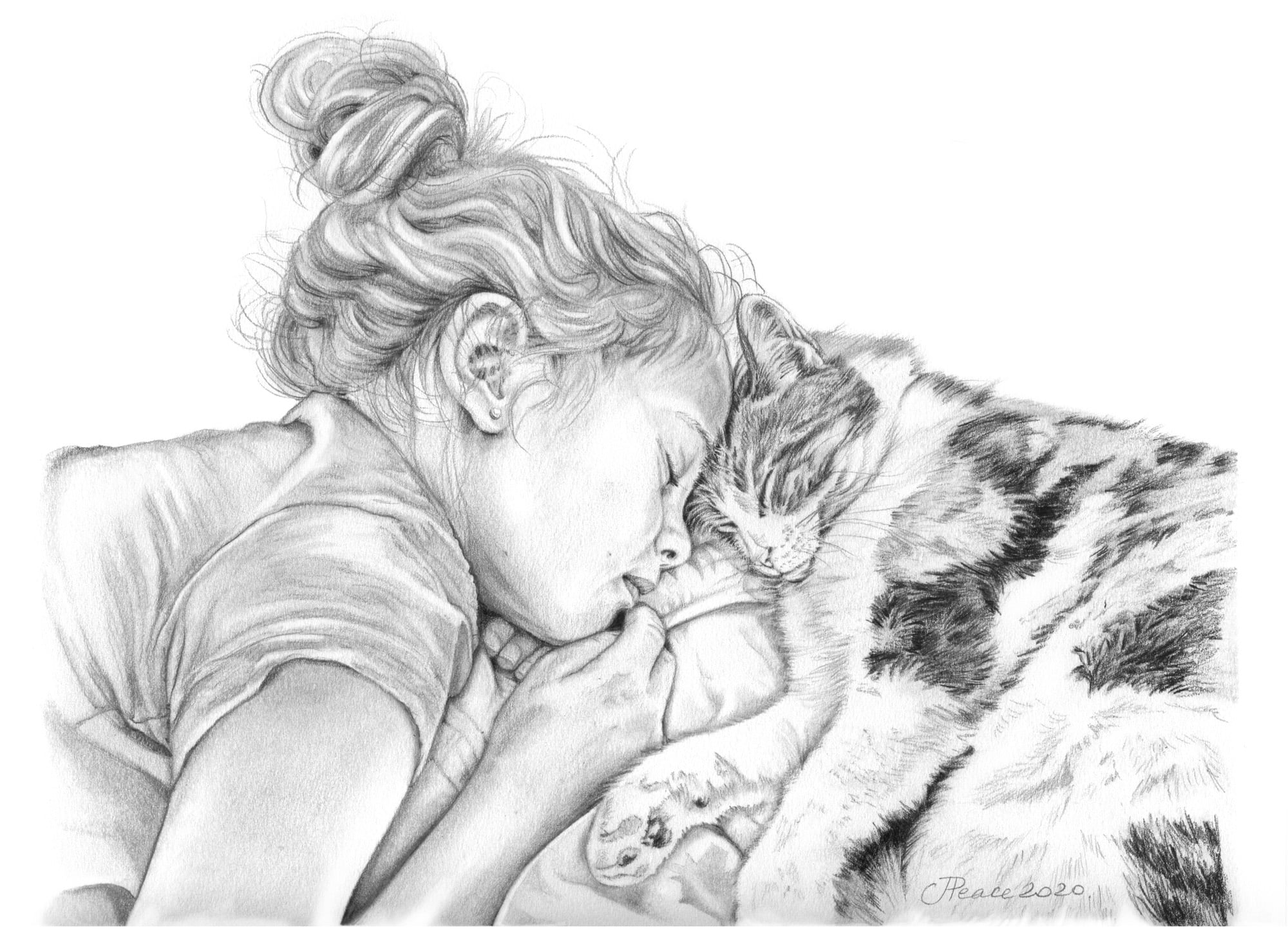 Ruby and Lola - Graphite Pencil